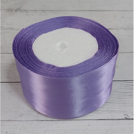 ОПТ Ленты атласные однотонные 5 см*25 ярдов цв. светло-фиолетовый 21, цена за катушку